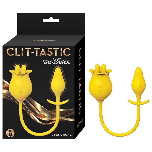 Nasstoys Clit-Tastic Tulip - Pleasure-Packed Finger Massager and Plug - Finger and Tongue Vibrators
