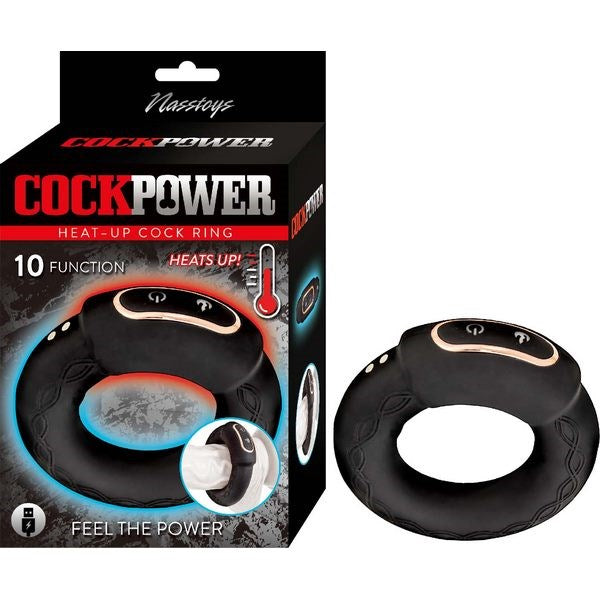 COCKPOWER Heat Up Vibrating Cock Ring Rechargeable - Vibrating Cock Rings