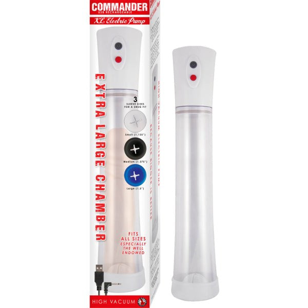 COMMANDER Deluxe Vacuum Penis Pump - Powerful, Waterproof, Rechargeable - Penis Pumps And Stretchers