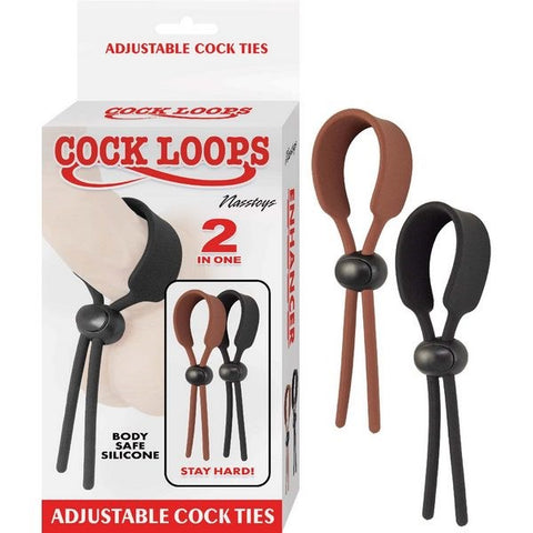 Enhancer Cock Loops 2 Pack Adjustable by Nasstoys - Stretchy Cock Rings