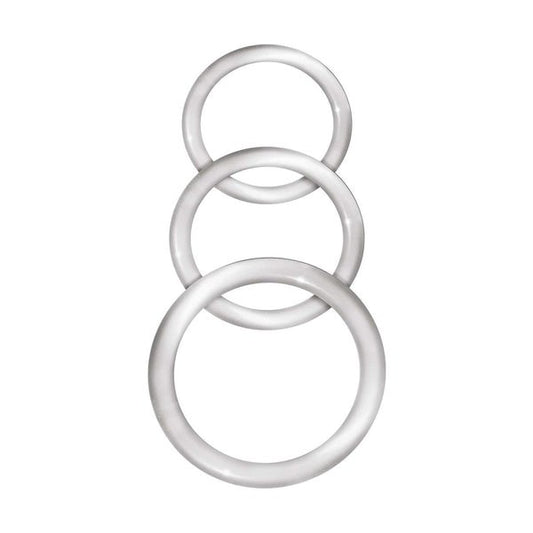 Enhancer Silicone Cockrings Stretchy 3 Piece Set - Cock Ring Sets