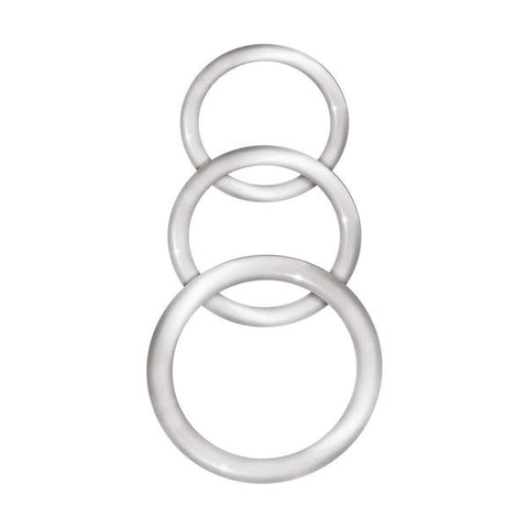 Enhancer Silicone Cockrings Stretchy 3 Piece Set - Cock Ring Sets