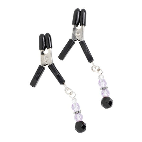 Sparkling Glass Bead Nipple Clamps - Nipple and Clit Clamps