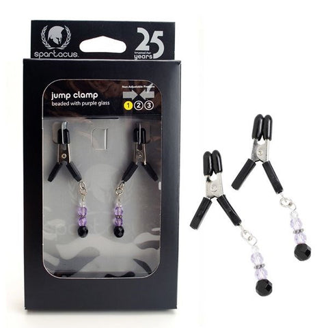 Sparkling Glass Bead Nipple Clamps - Nipple and Clit Clamps