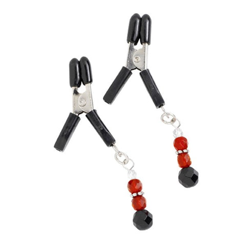 Sparkling Glass Bead Nipple Clamps - Nipple and Clit Clamps