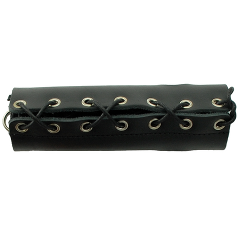 Lace Up Leather CBT Cock Sheath by Hell's Couture - Ball and Cock Toys