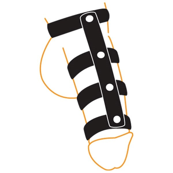 Spartacus Premium Leather Vertebrate - Elevate Your Pleasure - Ball and Cock Toys