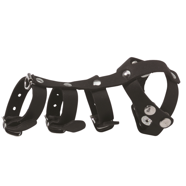 Spartacus Premium Leather Vertebrate - Elevate Your Pleasure - Ball and Cock Toys