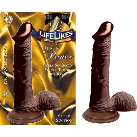 Lifelikes Black Prince Reallistic 5 Inch Cock With Balls - Realistic Dildos