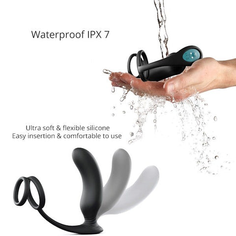 Double Game P-Spot Plug And Cock Ring by Love To Love - Prostate Toys