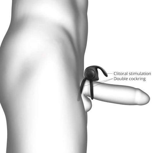 Mr And Mrs Vibe Remote C-Ring With Clit Stim - Vibrating Cock Rings