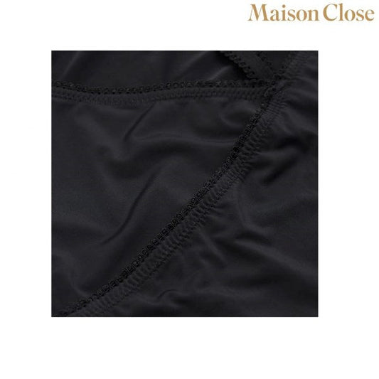 MAISON CLOSE Black Bodysuit Thong With Naked Breast