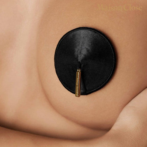 Luxurious Black-Gold Tassel Nippies by Maison Close - Fancy Dress Ups