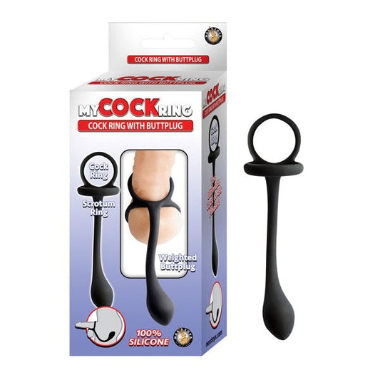 My Cockring C-Ring With Weighted Buttplug Silicone - Butt Plugs
