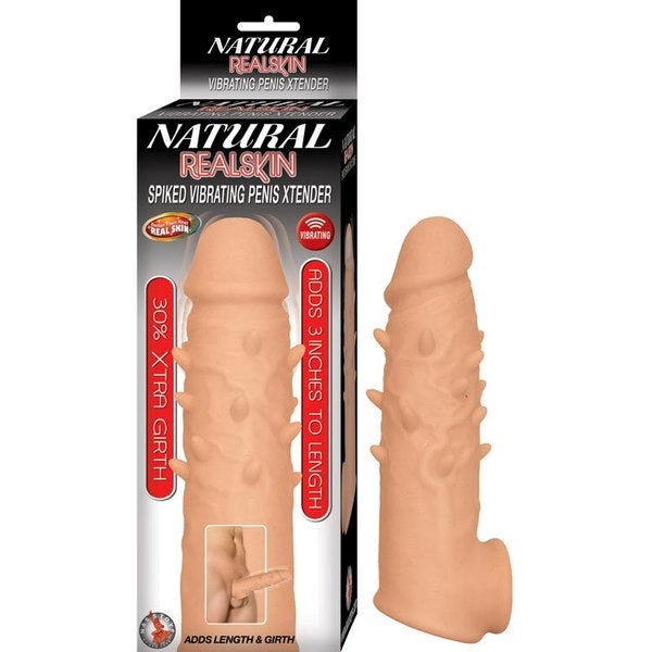 NATURAL REALSKIN Vibrating Penis Enlarger - Enhance Pleasure - Pumps, Extenders and Sleeves