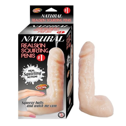 Natural Realskin Squirting Penis No 1 6 Inch by Nasstoys - Realistic Dildos