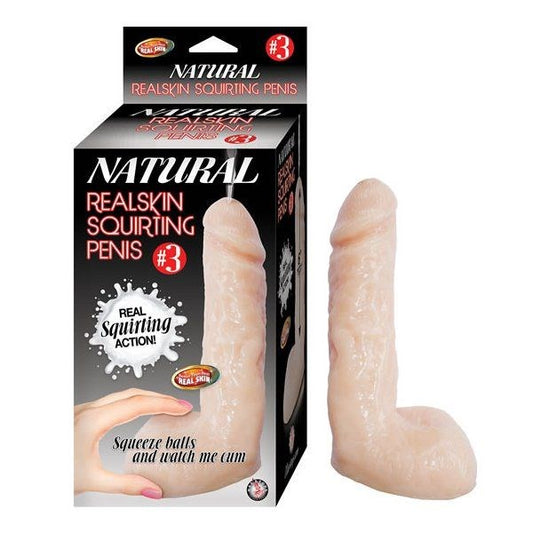 Natural Realskin Squirting Penis No 3 7 5 Inch by Nasstoys - Realistic Dildos
