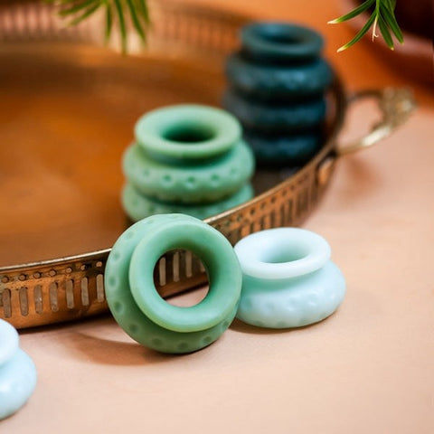 Set Of 4 Wider Soft Cushioning Comfort Rings by Ohnut - Stretchy Cock Rings