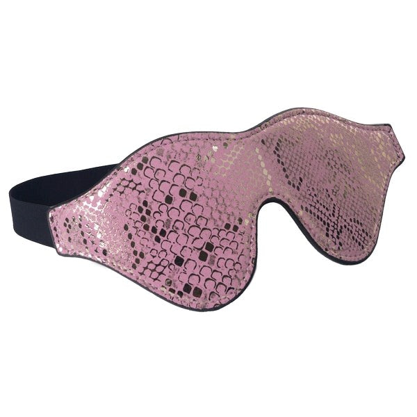 Premium Plush Pink Snake Print BDSM Blindfold - Masks And Blindfolds