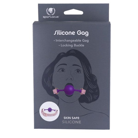 Pink Snake Purple Silicone Ball Gag - Bondage Gags and Bits
