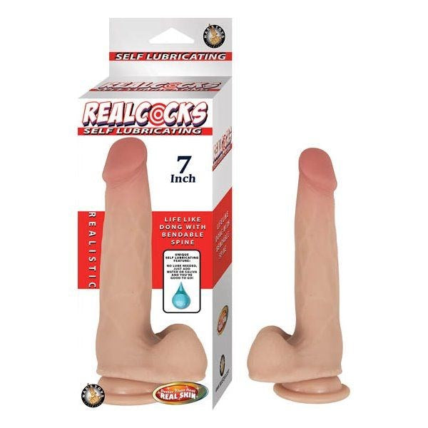 REALCOCKS Self Lubricating 7 Inch With Suction Base - Realistic Dildos