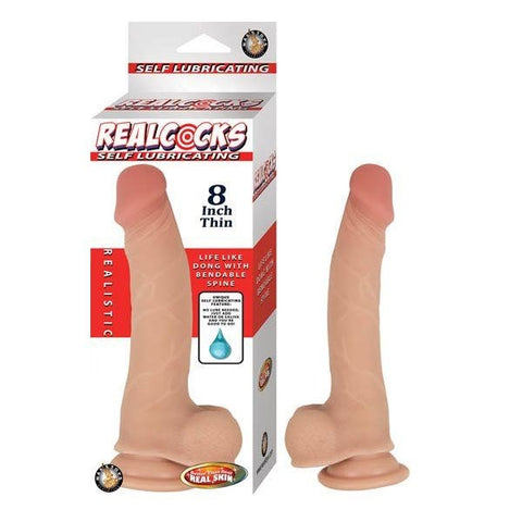 REALCOCKS Self-Lubricating 8-Inch Thin Dildo by Nasstoys - Realistic Dildos