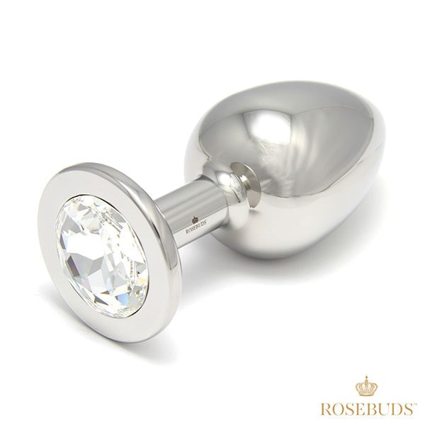 Rosebuds Luxe Stainless Steel XL Jeweled Anal Plug - Butt Plugs