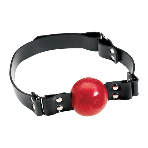 Rubberline Large Red Bondage Ball Gag - Bondage Gags and Bits