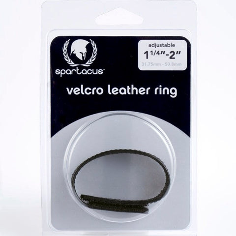 Sewn Leather Adjustable Velcro Cock Ring - Cock Rings