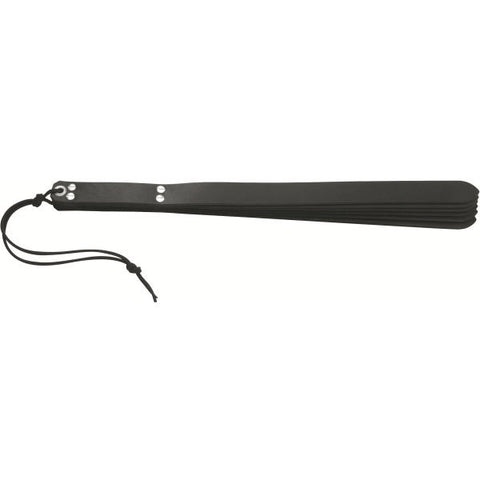 Six Strap Black Leather Disciplinary Slapper - Paddles And Slappers