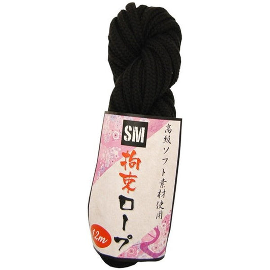 SM Restraint Soft Bondage Rope 12 metres Black