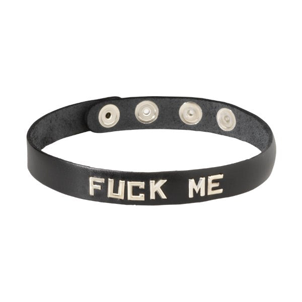 Leather Wordband Collar by Spartacus Enterprises - Collars and Leads