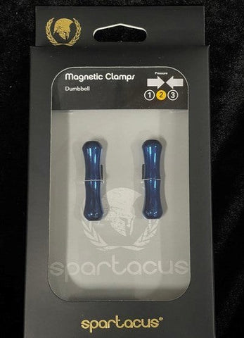 Dumbbell Magnetic Nipple And Clit Clamps by Spartacus - Nipple and Clit Clamps