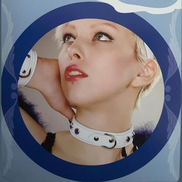 Premium Blue Fur-Lined Leather Collar by Spartacus - Collars and Leads