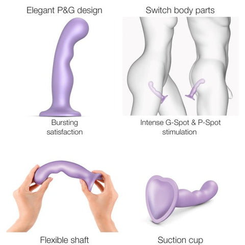 Angled Dildo Plug P&G Stimulator by Strap-On-Me - Anal Dildos