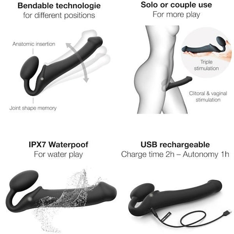 Deluxe Vibrating Pleasure Enhancer by Strap-On-Me - Strap On Sextoys