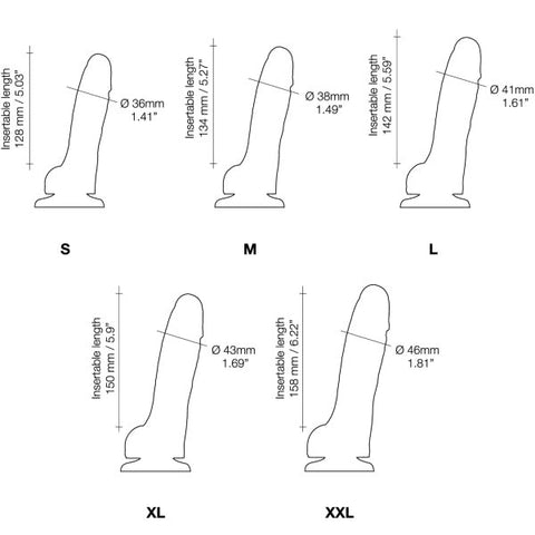 Sliding Skin Realistic Dildo - Black by Strap-On-Me - Realistic Dildos