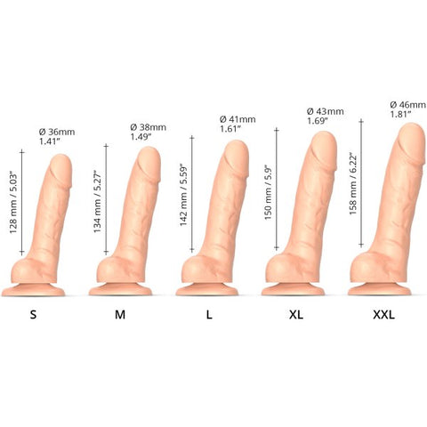 Sliding Skin Realistic Dildo - Flesh by Strap-On-Me - Realistic Dildos