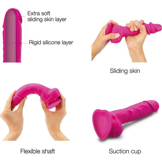 STRAP-ON-ME Sliding Skin Realistic Dildo - Pink