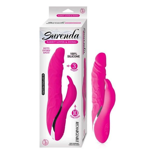 SURENDA Silicone Rabbit Vibrator - Rotating Shaft and Clitoral Stimulator - Rabbit Vibrators