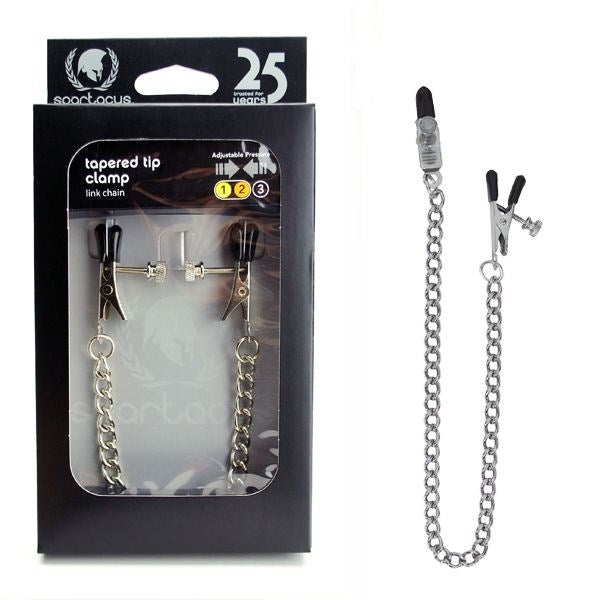 Spartacus Tapered Broad Tip Nipple Clamps - Customizable Stimulation - Nipple and Clit Clamps