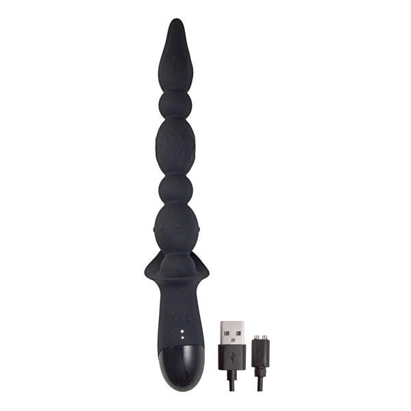 Nasstoys Vibrating Anal Pleasure Wand - 10 Modes, 5 Beads - Anal Beads and Balls