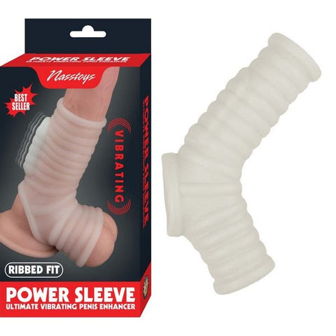 Pleasure-Enhancing Vibrating Ribbed Cock Sleeve - Pumps, Extenders and Sleeves