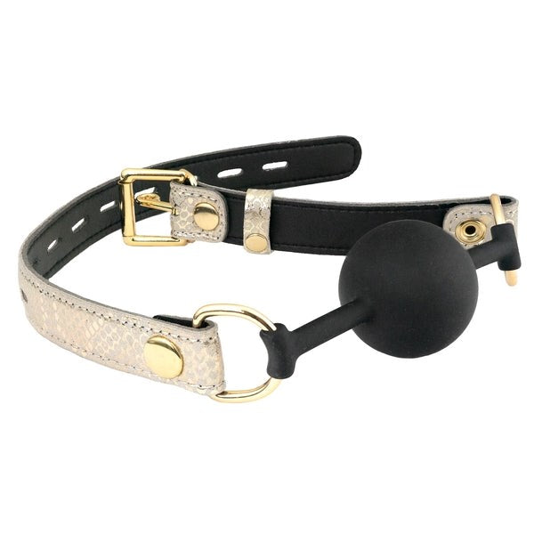 Smooth silicone ball gag delivers effective restraint with unparalleled comfort. - Bondage Gags and Bits