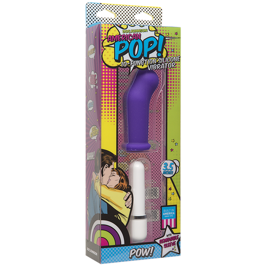American Pop Pow Colorful Silicone Sleeve with Powerful Vibrator - - G-Spot Vibrators