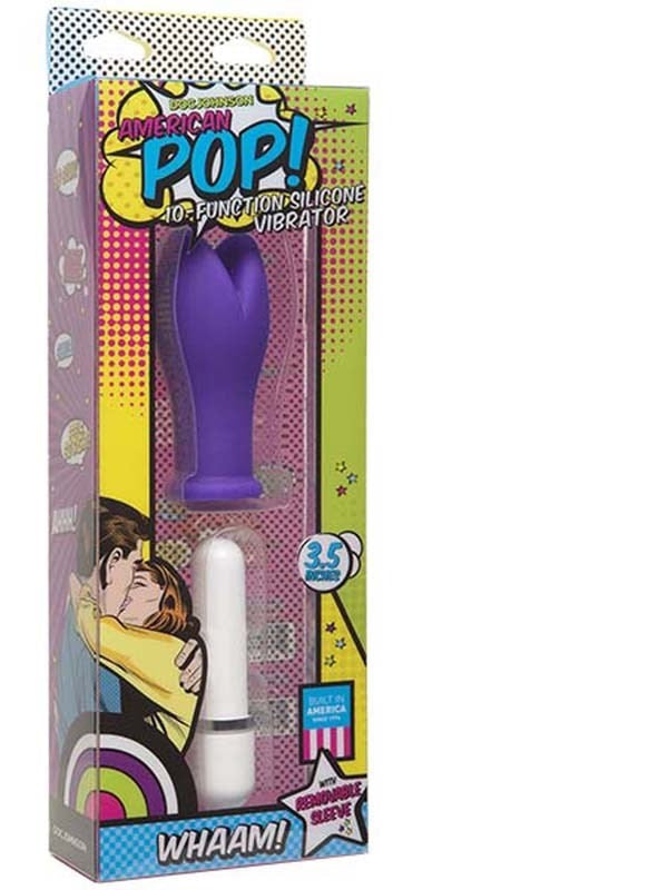 American Pop Whaam Double-Peaked Silicone Sleeve with Vibrator - - G-Spot Vibrators