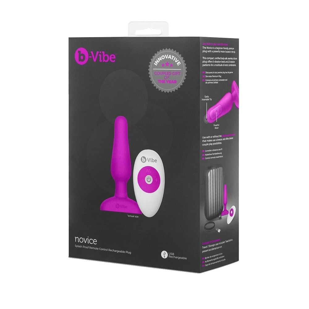 b-Vibe Novice Remote Control Butt Plug - - Butt Plugs