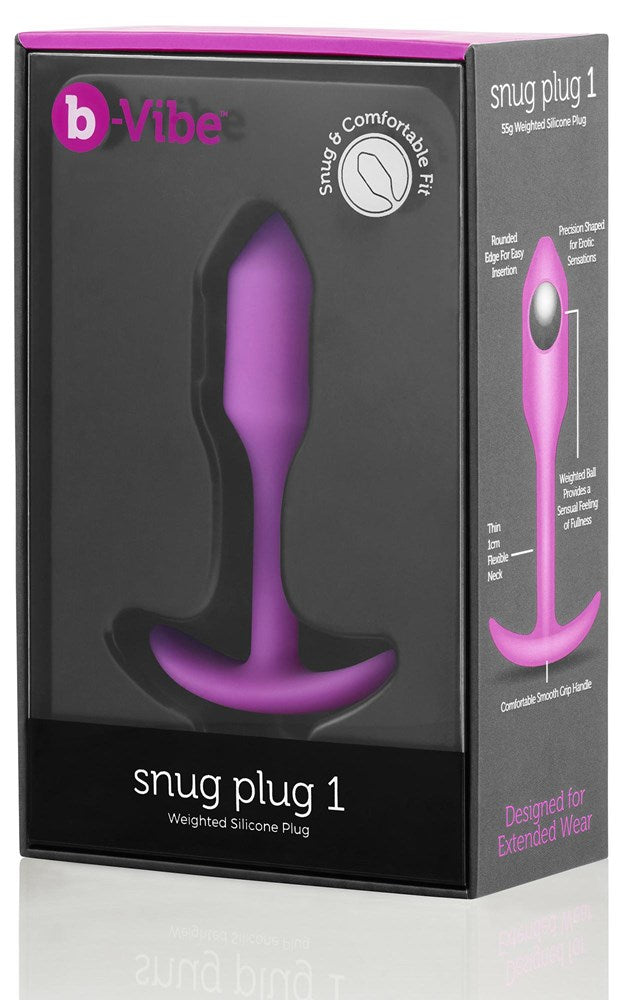 b-Vibe Snug Plug 1 Weighted Anal Plug - - Butt Plugs