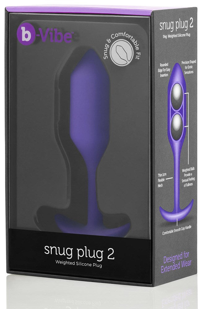 b-Vibe Snug Plug 2 Silicone Anal Plug - - Butt Plugs