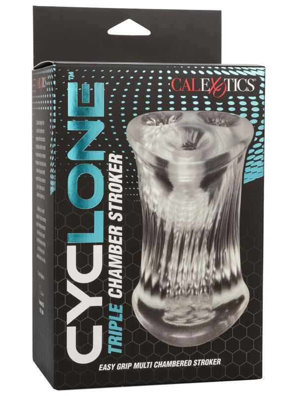 Cyclone Triple Chamber Easy Grip Male Stroker - - Masturbators and Strokers